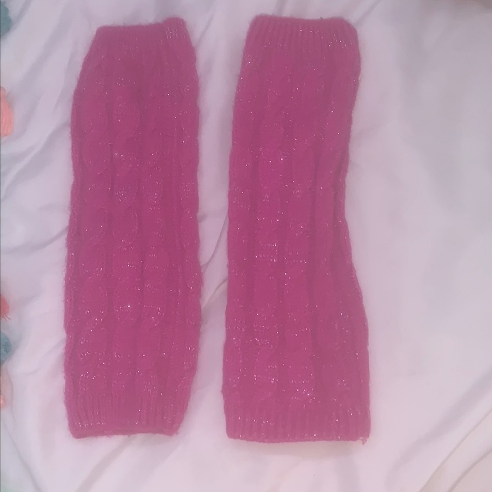 Pink kids sock warmers